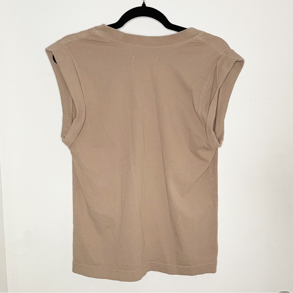 Citizens of Humanity Eugenie V Neck sleeveless Tank Top Tan Medium chaga - Picture 10 of 13